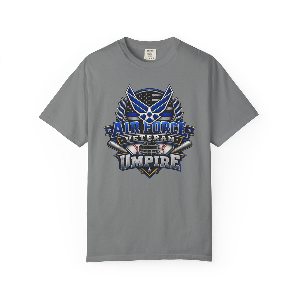 Air Force Veteran Emblem Umpire T-Shirt