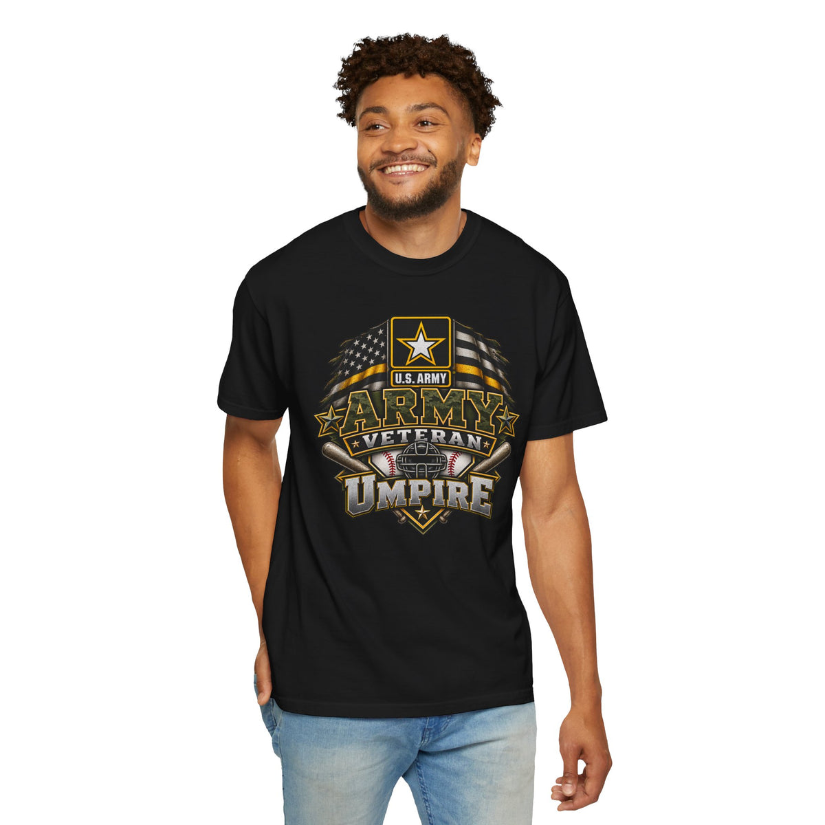 Army Veteran Umpire T-Shirt — U.S. Army Baseball Umpire Veteran Tee