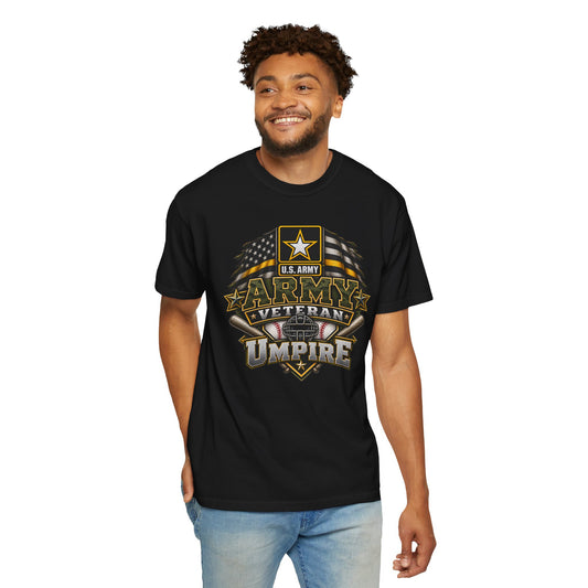 Army Veteran Umpire T-Shirt — U.S. Army Baseball Umpire Veteran Tee