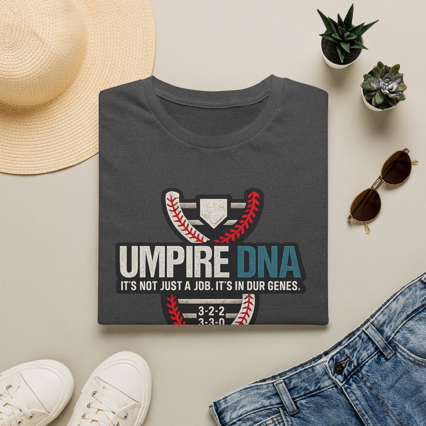 Umpire DNA T-Shirt — "It's Not Just a Job. It's in Our Genes." Baseball Umpire Shirt