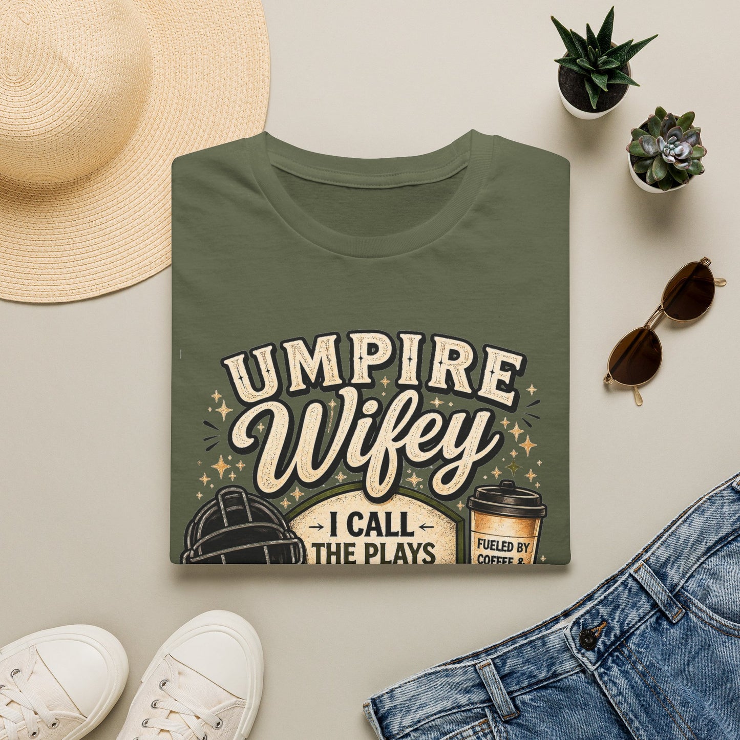 Umpire Wifey T-Shirt — 'I Call the Plays' Baseball Mom Shirt
