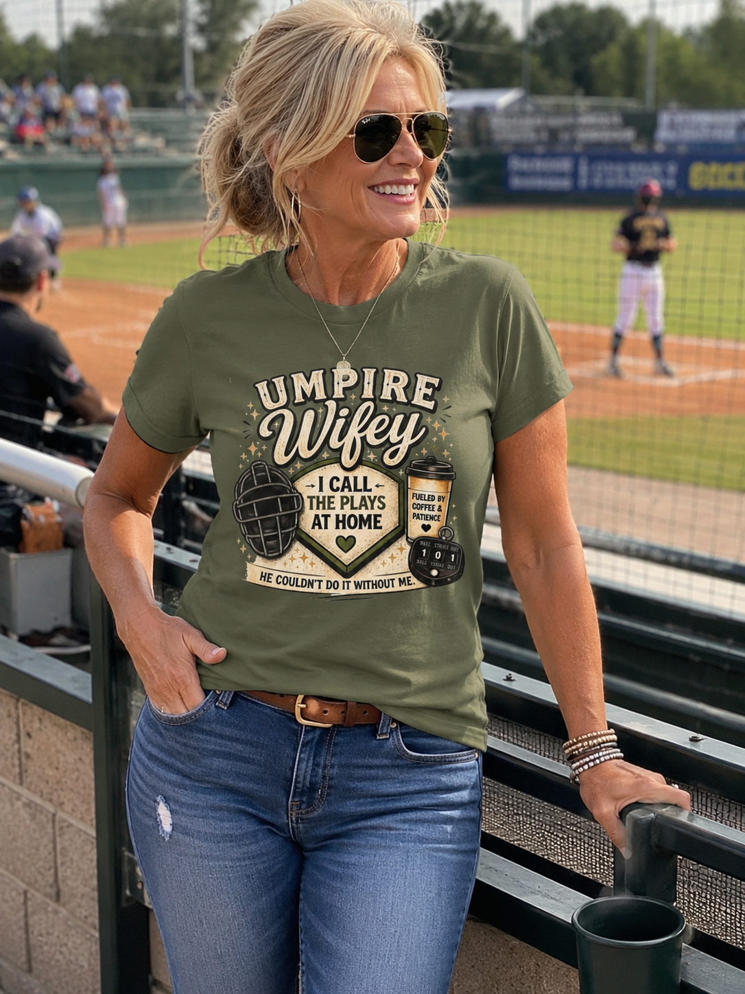 Umpire Wifey T-Shirt — 'I Call the Plays' Baseball Mom Shirt