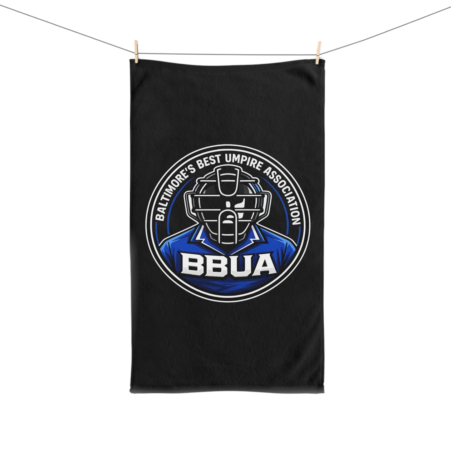 Baltimore's Best Umpire Association (BBUA) Hand Towel — Baseball Umpire Logo Towel
