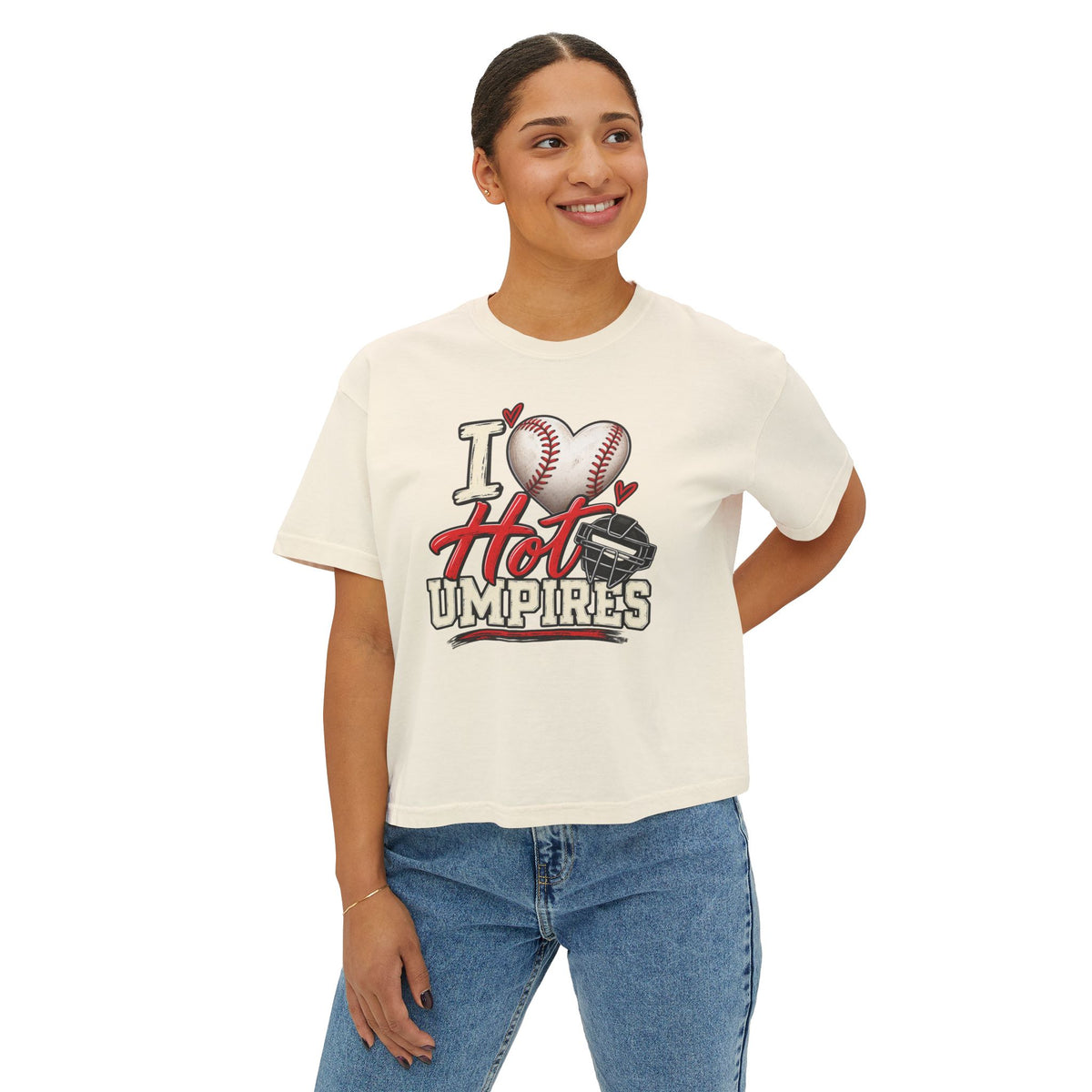 I Love Hot Umpires Women's Boxy Tee