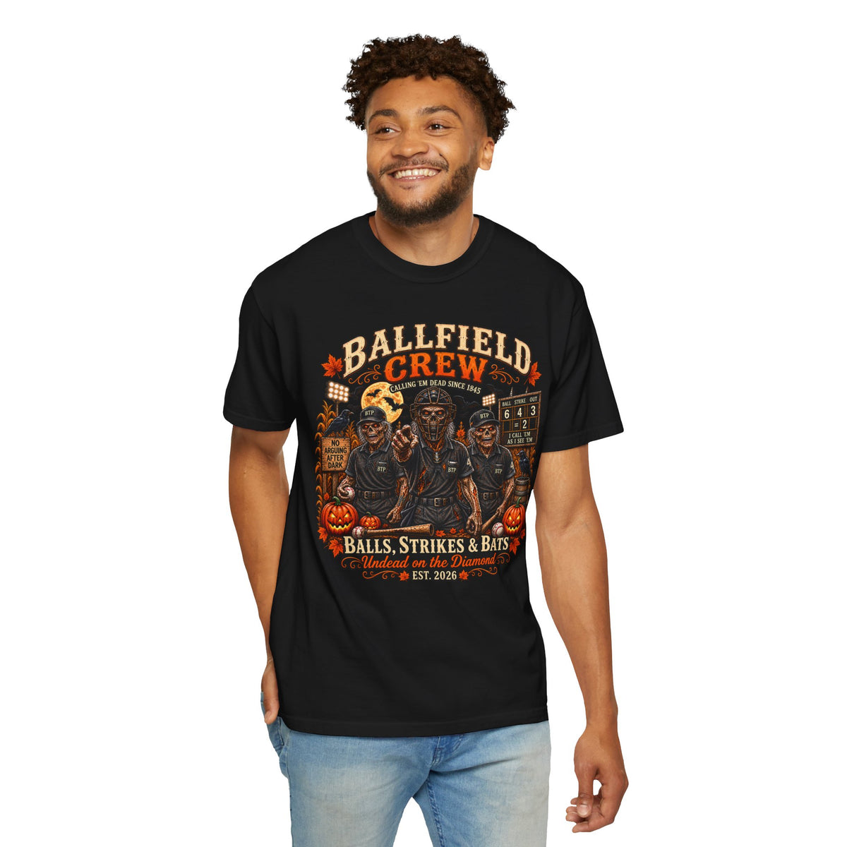 Halloween BALLFIELD CREW Umpire T-Shirt