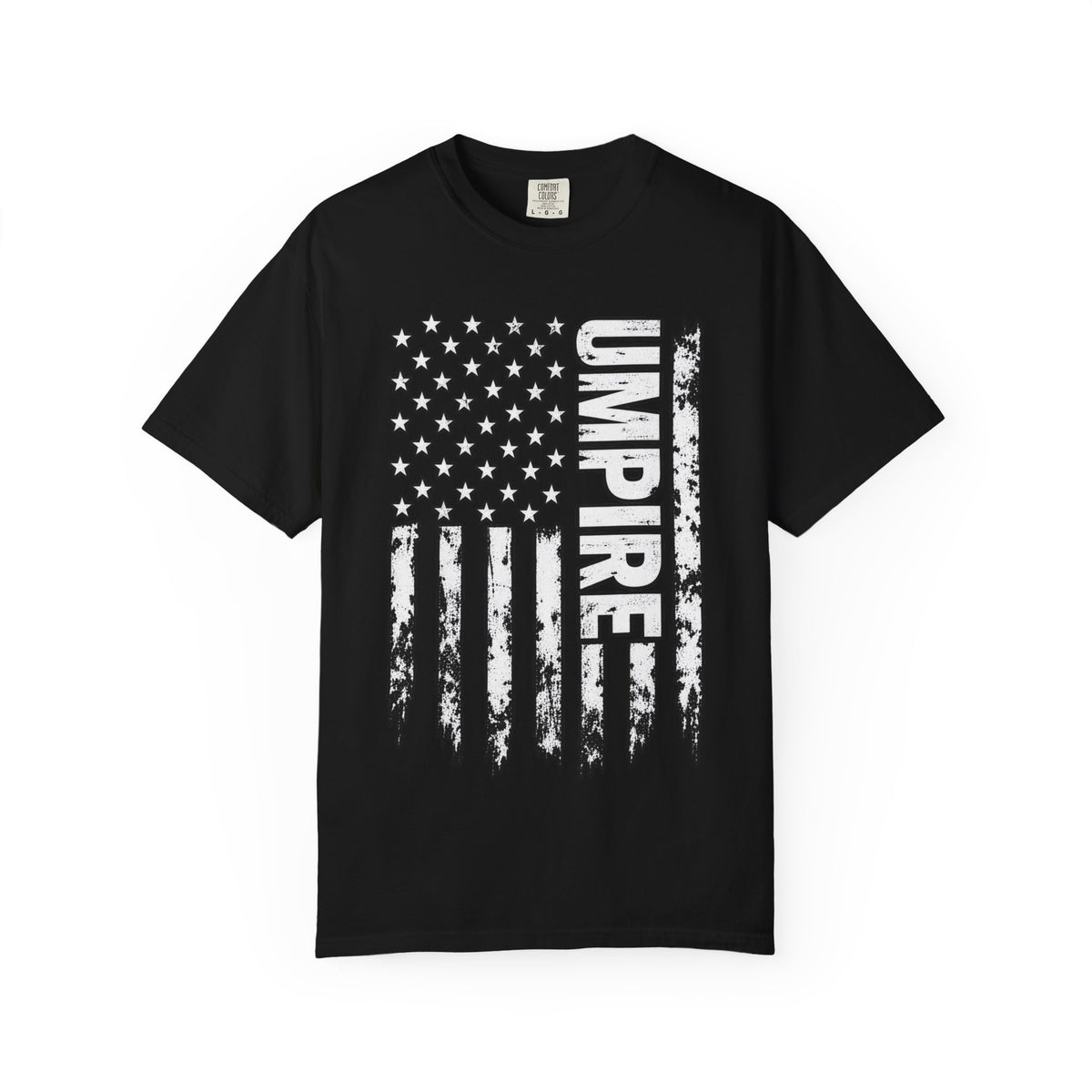 Umpire Flag T-Shirt — Distressed American Baseball Umpire Tee