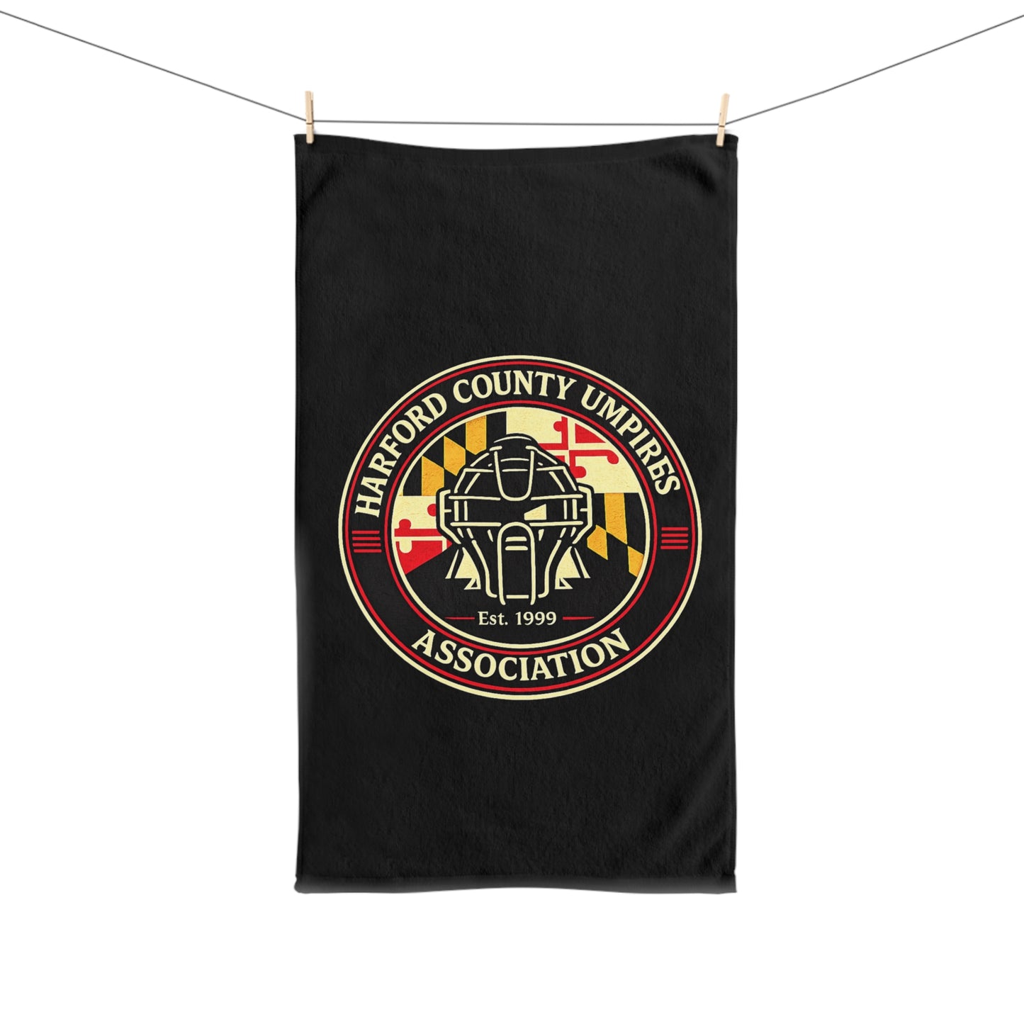Harford County Umpires Association Hand Towel – Maryland Flag Logo