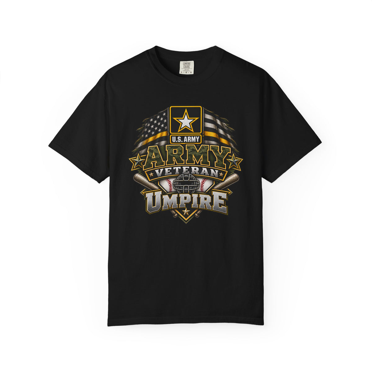 Army Veteran Umpire T-Shirt — U.S. Army Baseball Umpire Veteran Tee